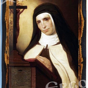 Anne de Saint-Barthélemy Catholic Christian Icon on Wood