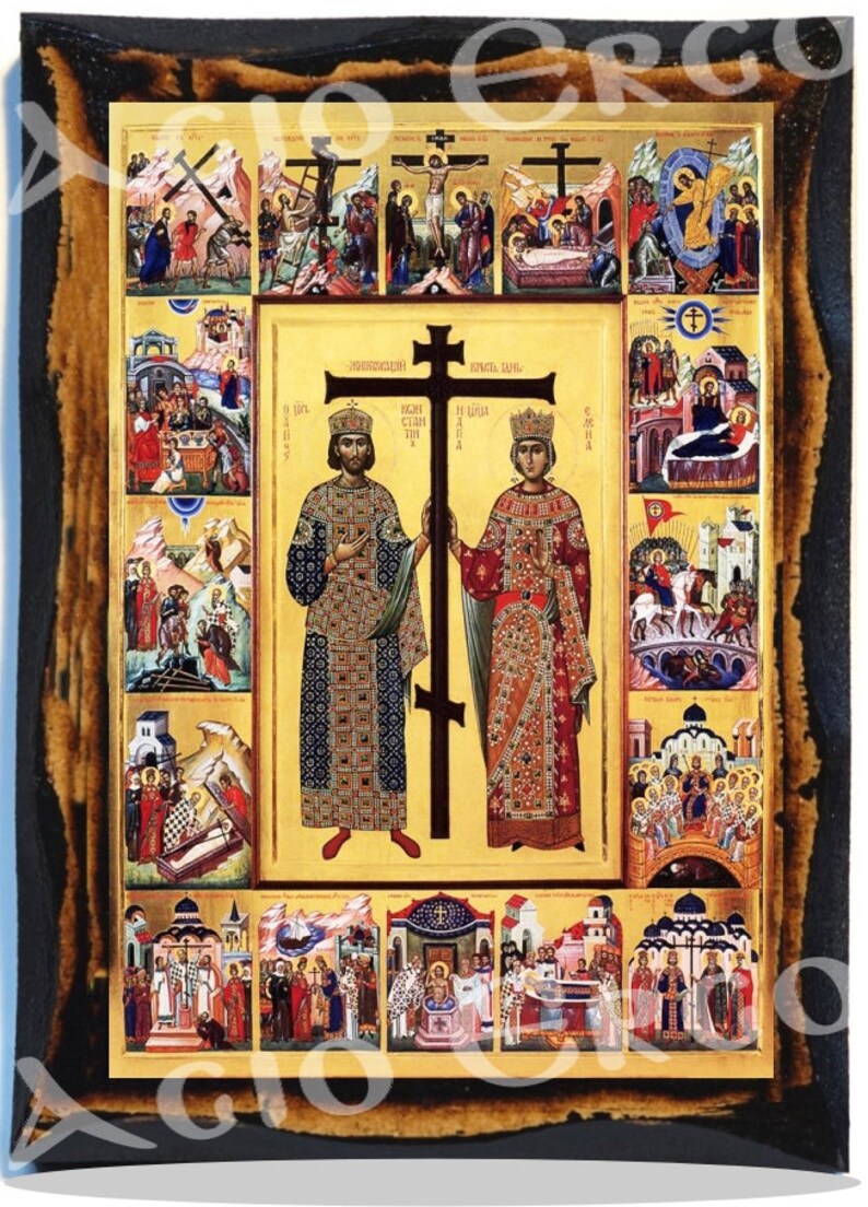 Saint Constantine the Great and Saint Helena empress Greek Etsy