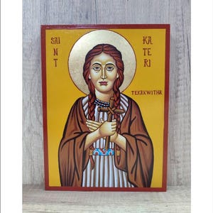 Kateri Tekakwitha - Lilie der Mohawks - Santa Caterina Tekakwitha - Santa Catalina Tekakwitha Handgefertigtes und Handgemaltes Original