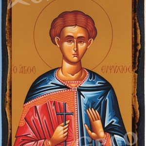 Saint Eypsihios Orthodox Russian Mount Athos Byzantine Christian Catholic Icon