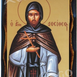 Saint Dositheos Greek Orthodox Russian Mount Athos Byzantine Christian Catholic Icon