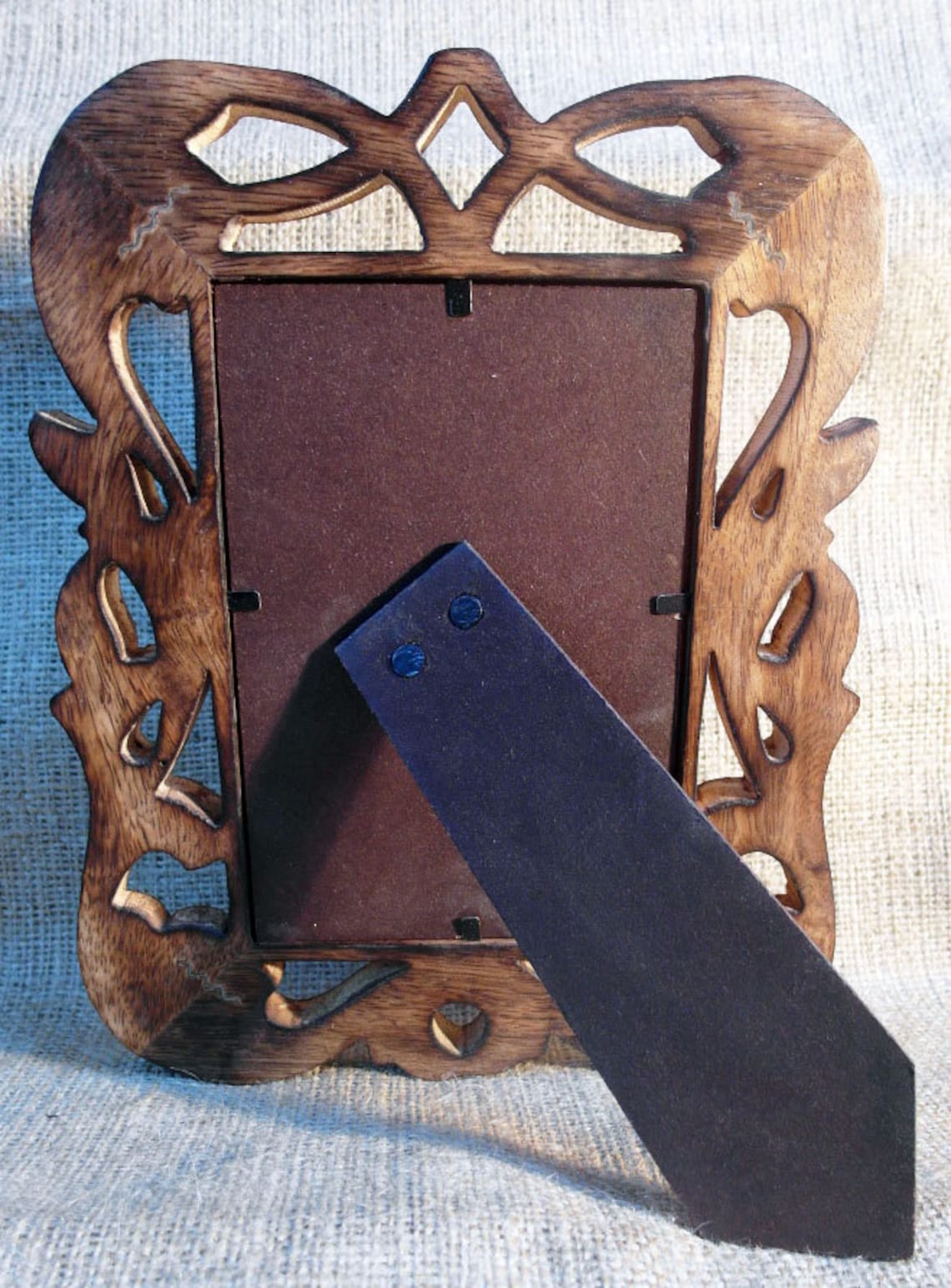 Hand Carved Wood Picture Photo Frame Etsy