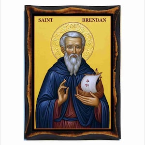 Saint Brendan the Navigator - Brendan of Clonfert - San Brandano - Brendan de Clonfert - San Brandán - São Brandão - Brendan der Reisende