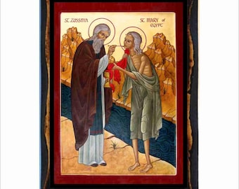Saint Mary of Egypt and Saint Zosimas of Palestine - Sainte Marie de Egypte et Saint Zosima de Palestine - Santa María de Egipto San Zósimo