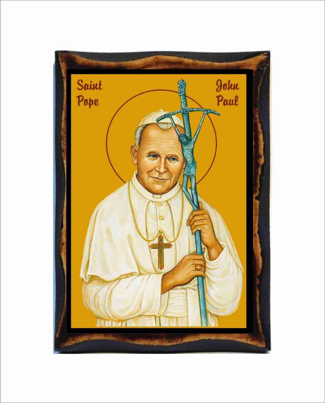 Pope Saint John Paul II Icon - Byzantine Art Print - Etsy