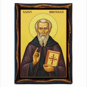 Saint Brendan the Navigator - Brendan of Clonfert - San Brandano - Brendan de Clonfert - San Brandán - São Brandão - Brendan der Reisende