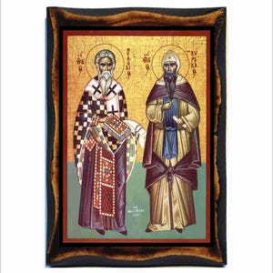 Saints Cyril and Methodius Byzantine Icon: Apostles to the Slavs