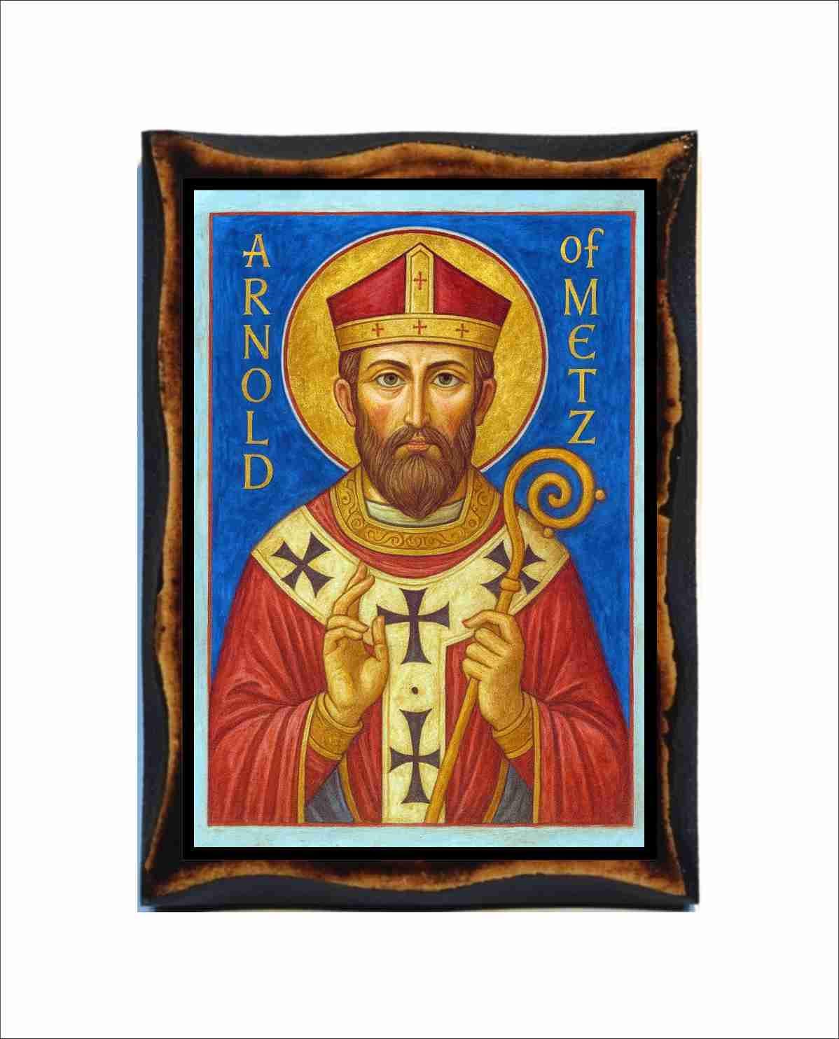 Byzantine Icon of Saint Arnulf of Metz - Handmade - Etsy