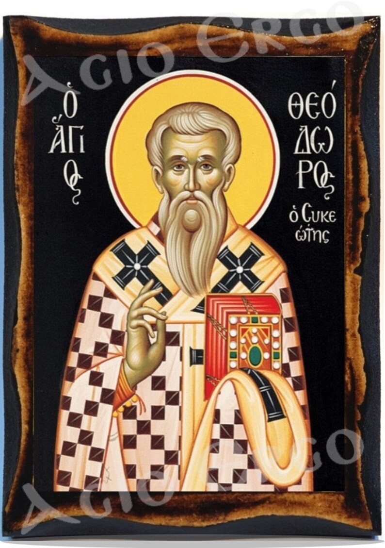 Saint Theodore of Sykeon Greek Orthodox Russian Mount Athos Etsy