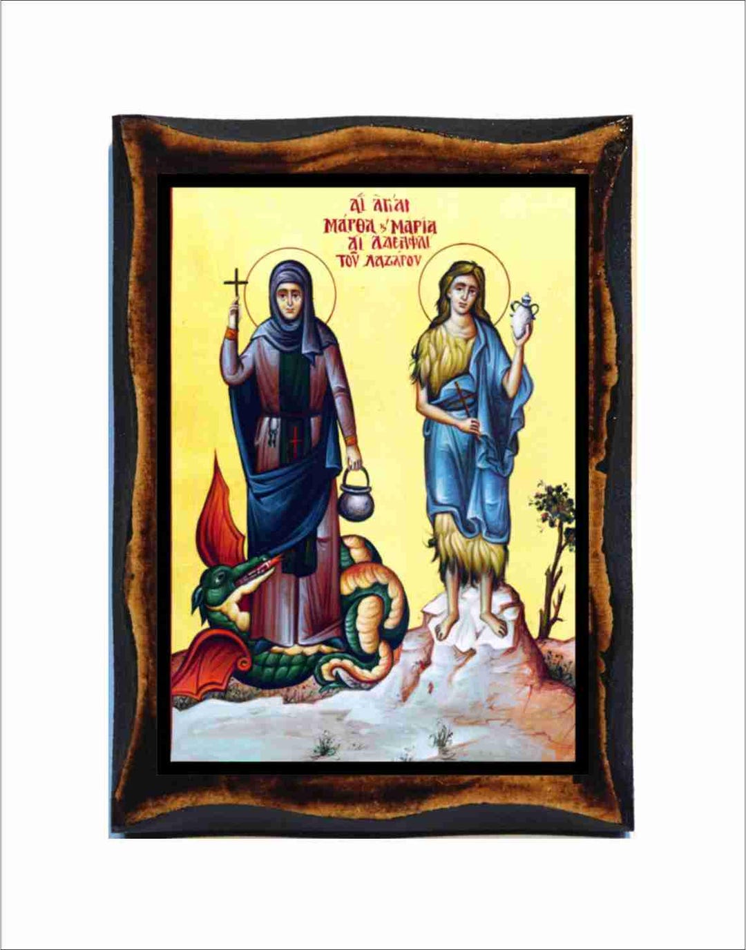 Saints Mary and Martha of Bethany - Orthodox Catholic Holy Card on ...