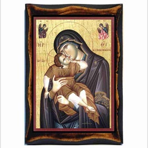 Virgin Mary Glikofilousa - Virgin Mary Sweet Kiss - Panayia Glykofilousa - Virgin Mary of the Sweet Kiss -Virgin Glykofilousa - Our Lady