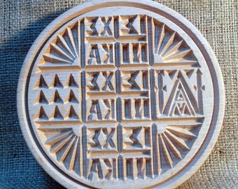 Holy bread Seal 13cm linden tree wood  - Prosphora - Holy Prosphora Stamp - Traditional Orthodox Prosphora