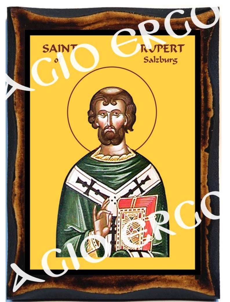 Saint Rupert di Salisburgo Christian romano cattolico icona image 0