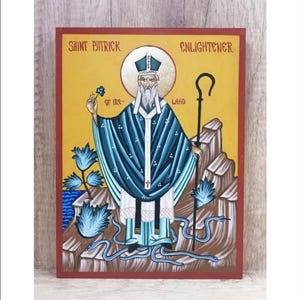 Saint Patrick - San Patrizio - Patrick d'Irlande - Saint Patrice - San Patricio - Sfântul Patriciu - Handmade and Hand Painted Original