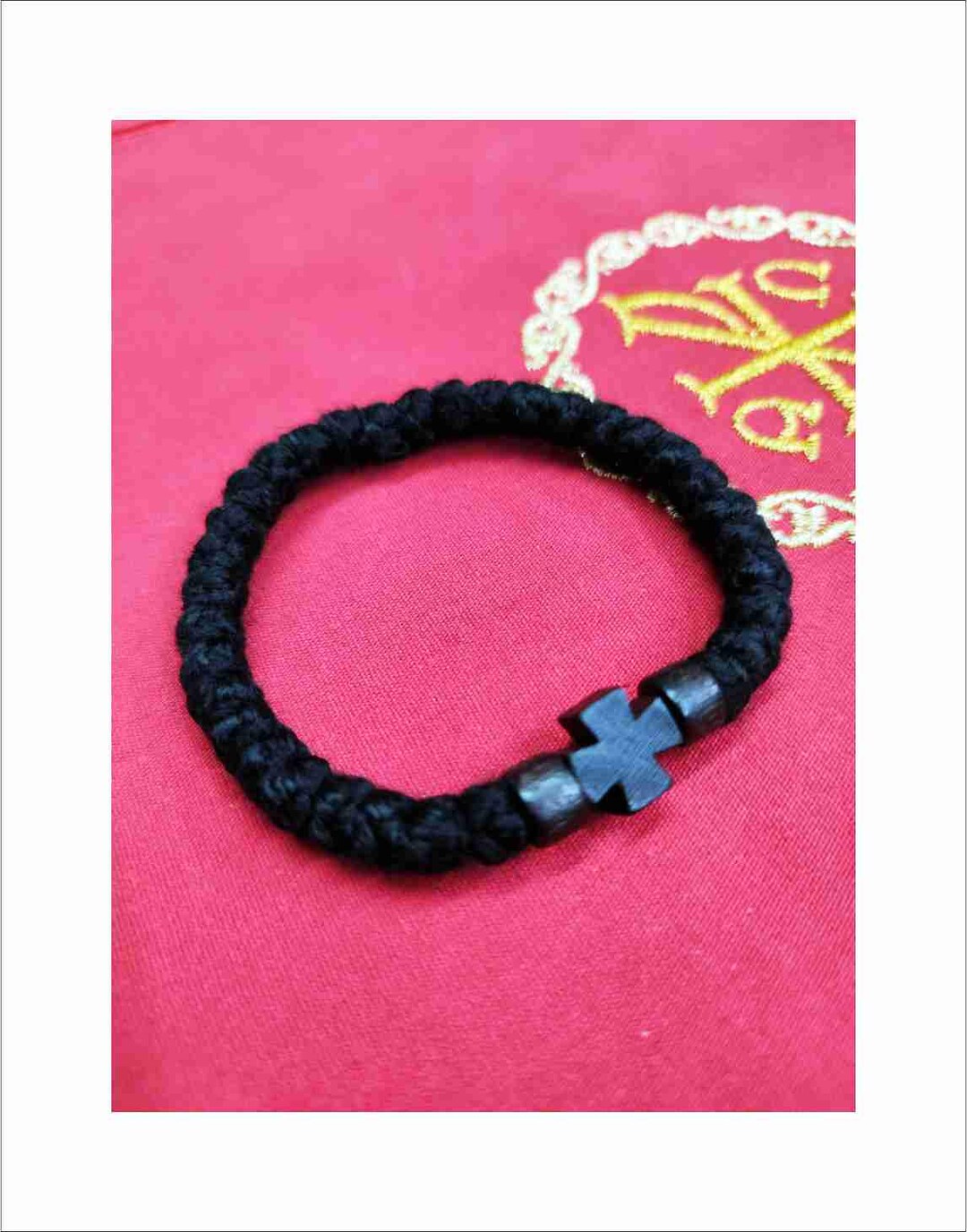 Prayer Rope 33 Knots Wool Wooden Cross,blessed With Holy Μyrrh ...