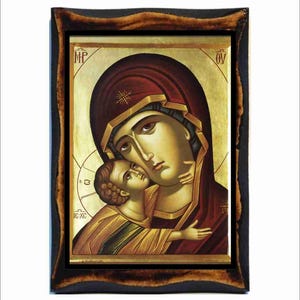 Holy Virgin Mary Glikofilousa - Virgin Mary of the Sweet Kiss - Vergine Maria del dolce bacio - Our Lady Glikofilousa - Panagia Glykofilousa