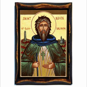 Der heilige Kevin von Glendalough - Saint Cóemgen - Kevin von Glendalough - Saint Kevin - Kevin von Glendalough