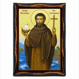 Saint Brendan the Navigator - Brendan of Clonfert - San Brandano - Brendan de Clonfert - San Brandán - São Brandão - Brendan der Reisende