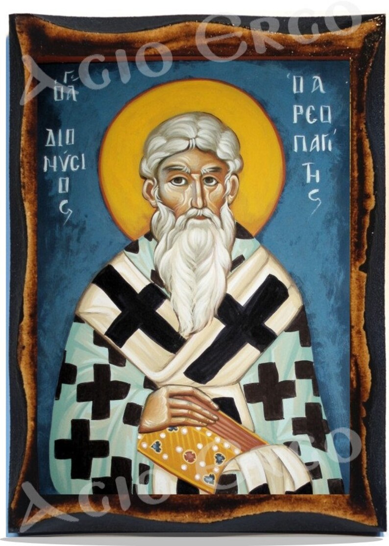 Saint Dionysius the Areopagite Greek Orthodox Russian Mount | Etsy