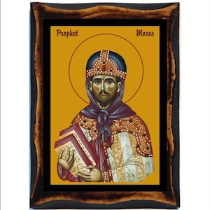 Ícone do Profeta Moisés - Arte Bizantina, Estilo Monte Athos