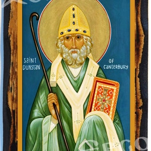 Saint Augustine Archbishop Of Canterbury Icon On Wood Etsy