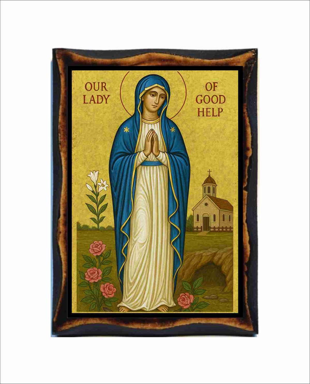 Our Lady of Champion Icon - Byzantine Art - Catholic Holy Card on ...