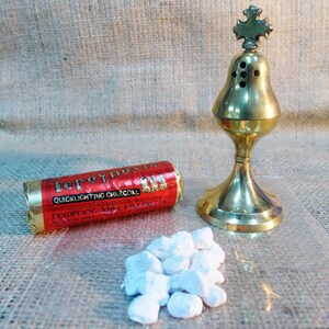 Thurible metal censer, 50 gr of Incense Resin and 6 pcs Charcoal Disc Tablets -Censer Bronze Orthodox Catholic Byzantine Christianity Church