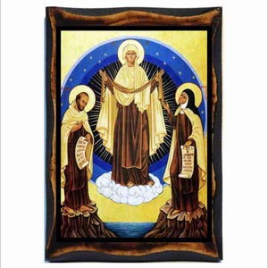 Nuestra Señora Teresa de Ávila y Juan de la Cruz - Teresa de Ávila y Juan de la Cruz con Nuestra Señora y Cinturón Santo -Teresa de Jesús y Juan