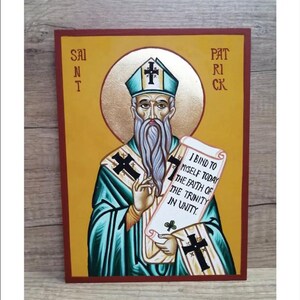 Saint Patrick - San Patrizio - Patrick d'Irlande - Saint Patrice - San Patricio - Sfântul Patriciu - Handmade and Hand Painted Original