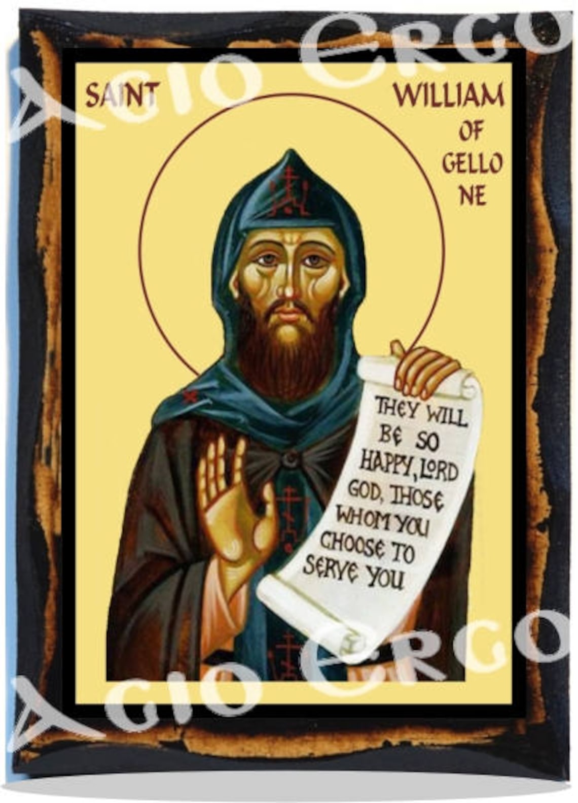 Saint Guillaume de Gellone Icône catholique chrétienne romaine Etsy