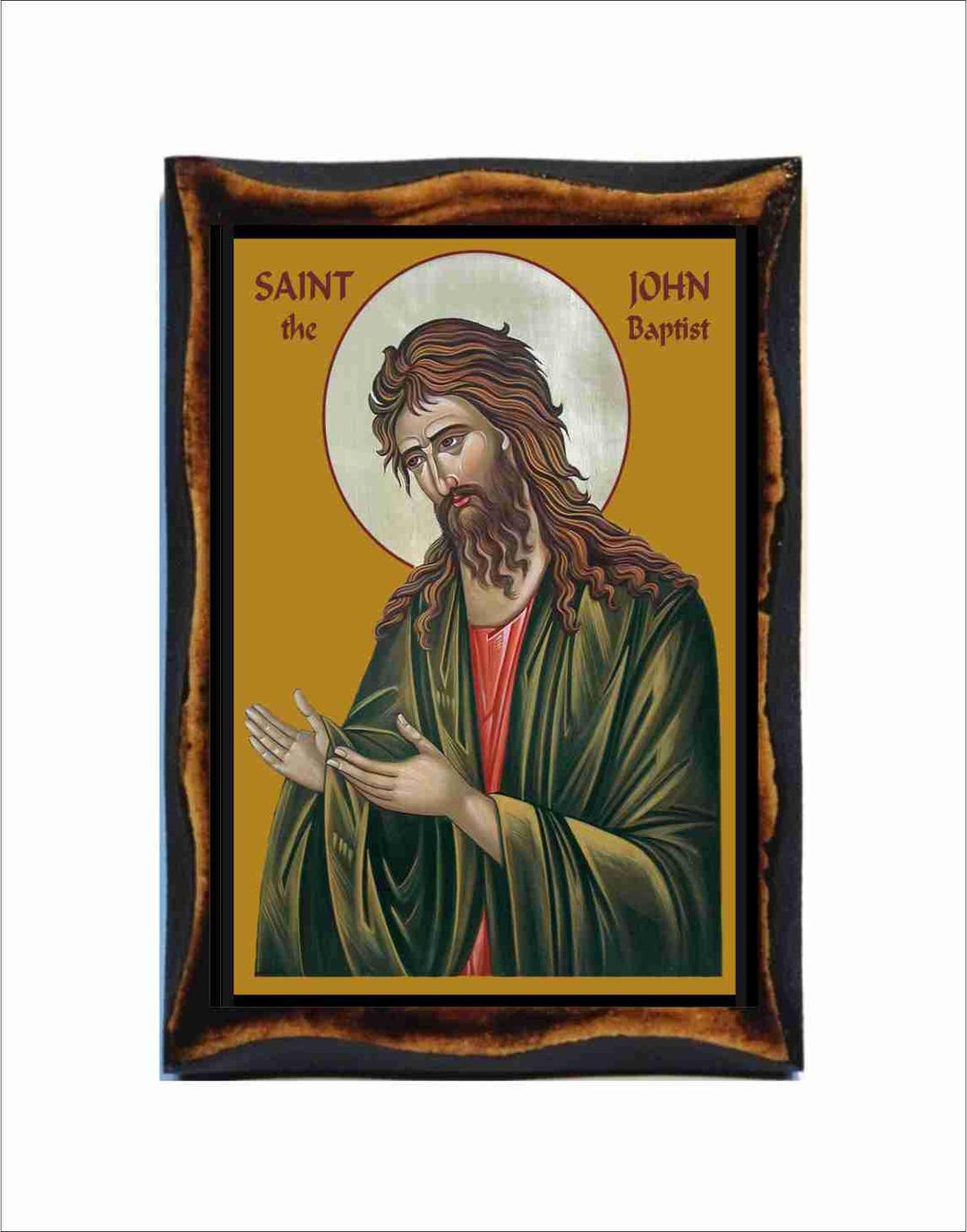 Saint John the Baptist Icon - Byzantine Art - Orthodox Catholic Holy ...