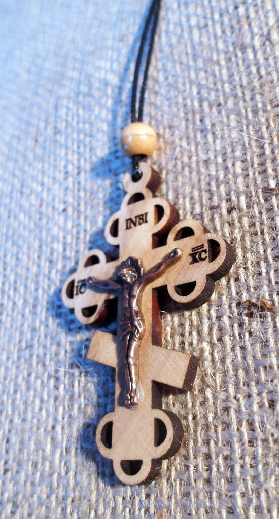 Car Mirror Cross Christian Cross Crucifix Olive Wood Cross Etsy