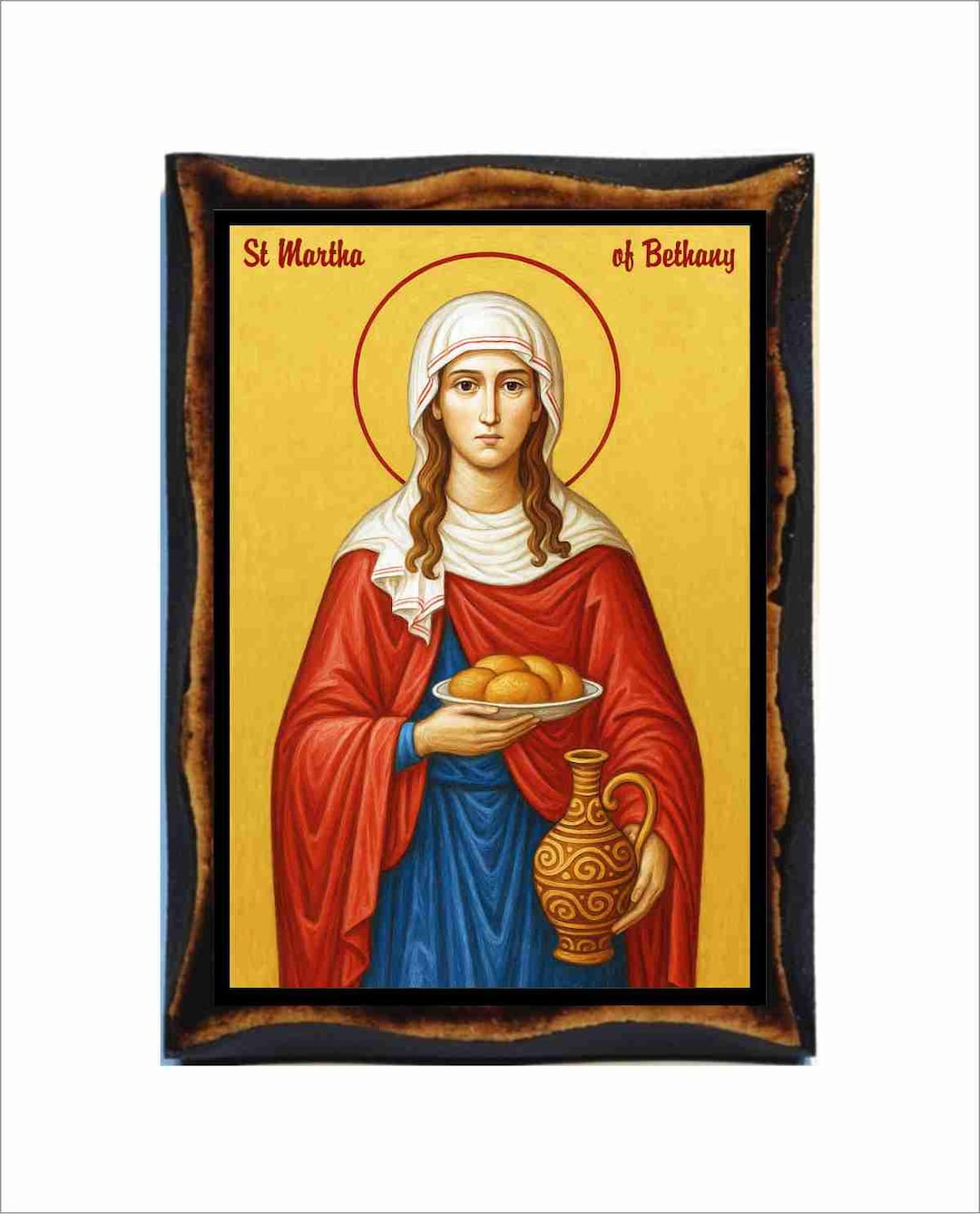 Saint Martha of Bethany - Byzantine Art - Orthodox Catholic Holy Card ...