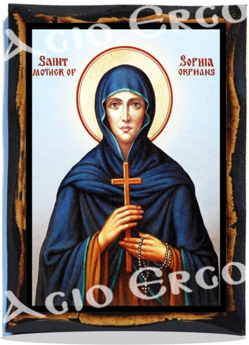 Saint Sophia the Mother of Orphans Orthodox Russian Christian Etsy