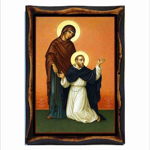 Saint Dominic Icon - Byzantine Art - Orthodox Catholic Holy Card on ...