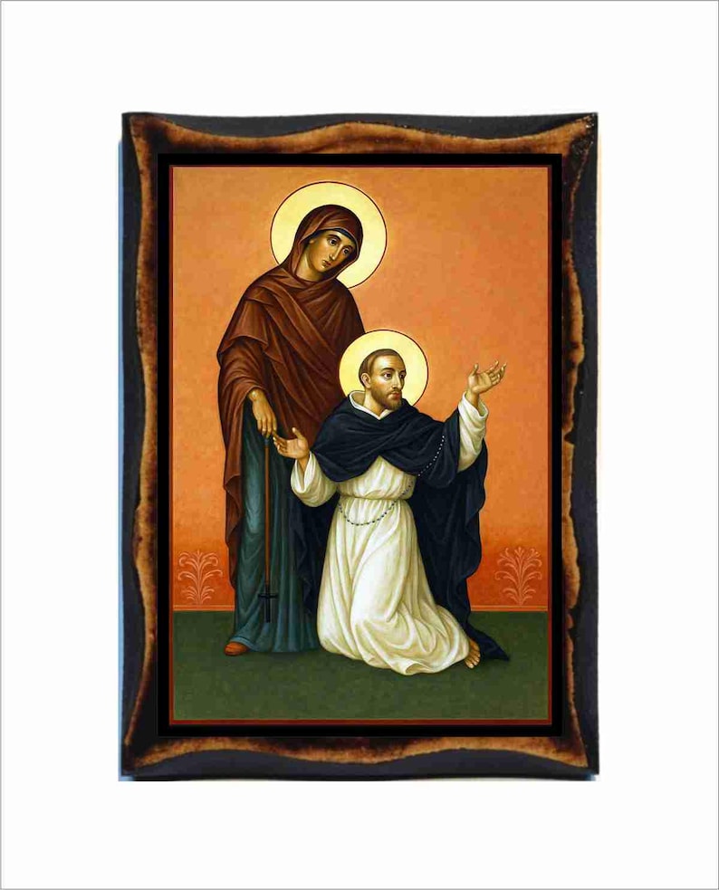 Saint Dominic Icon - Byzantine Art - Orthodox Catholic Holy Card on ...