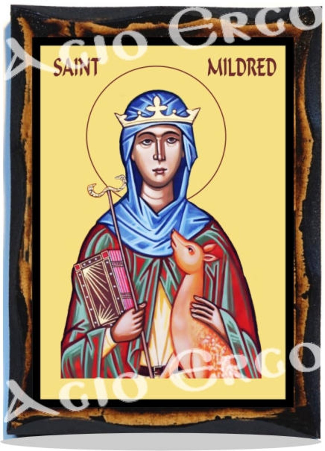 Saint Mildred Saint Mildrith Abbess of Etsy