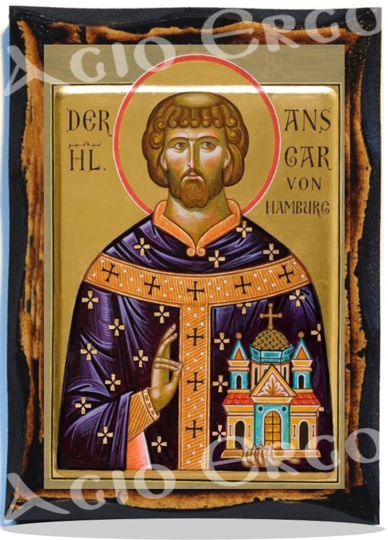 Saint Ansgar anskar Anschar Anscharius Scharies of Etsy