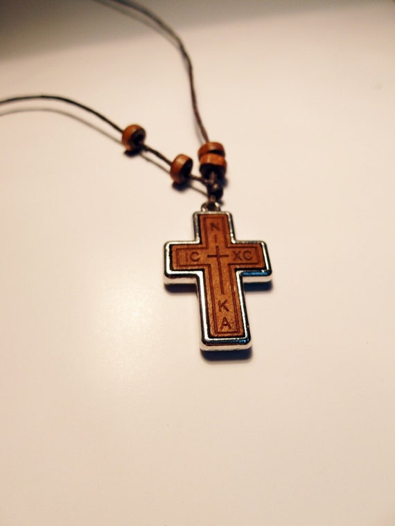 Mens Wooden Cross Nacre Womens Wood Cross Necklace Mother of Pearl