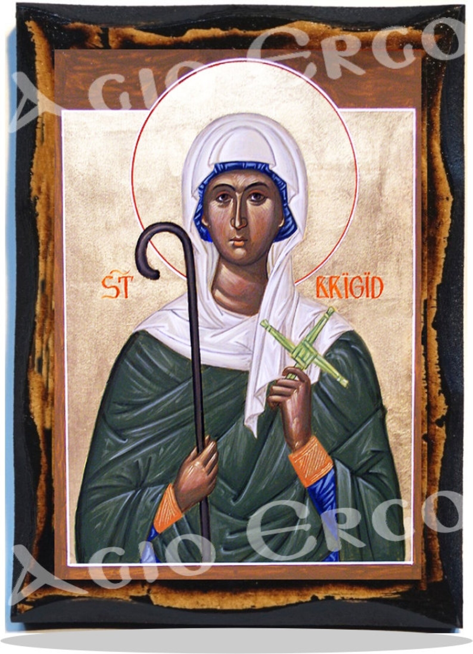 Saint Brigit of Kildare or Brigid of Ireland Catholic Etsy