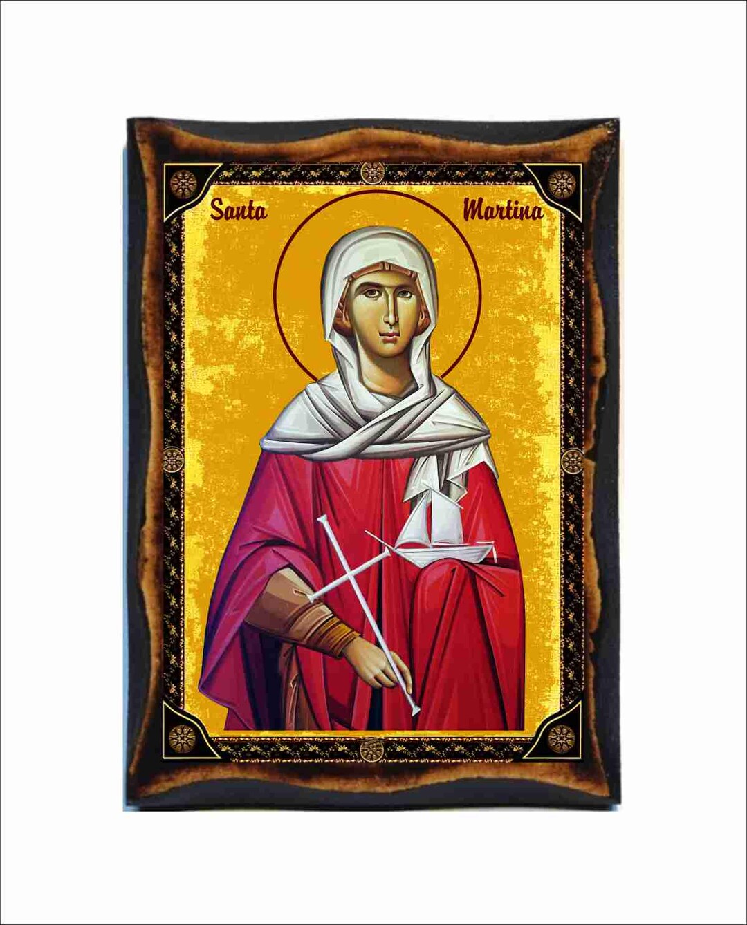 Saint Martina of Rome Icon - Byzantine Art - Catholic Holy Card on ...