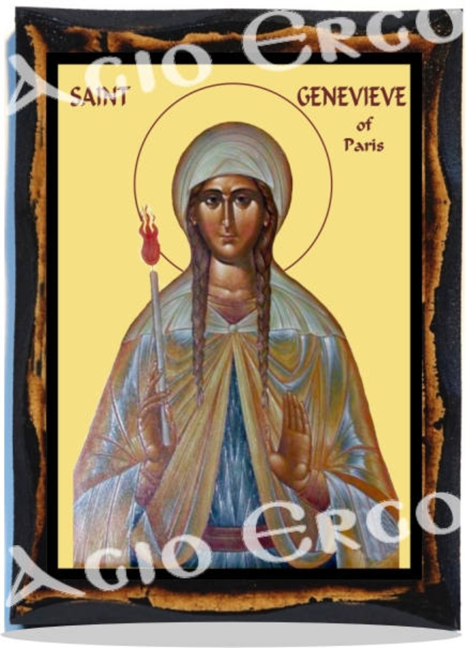 Saint Genevieve Patron of Paris Roman Catholic Christian Etsy UK