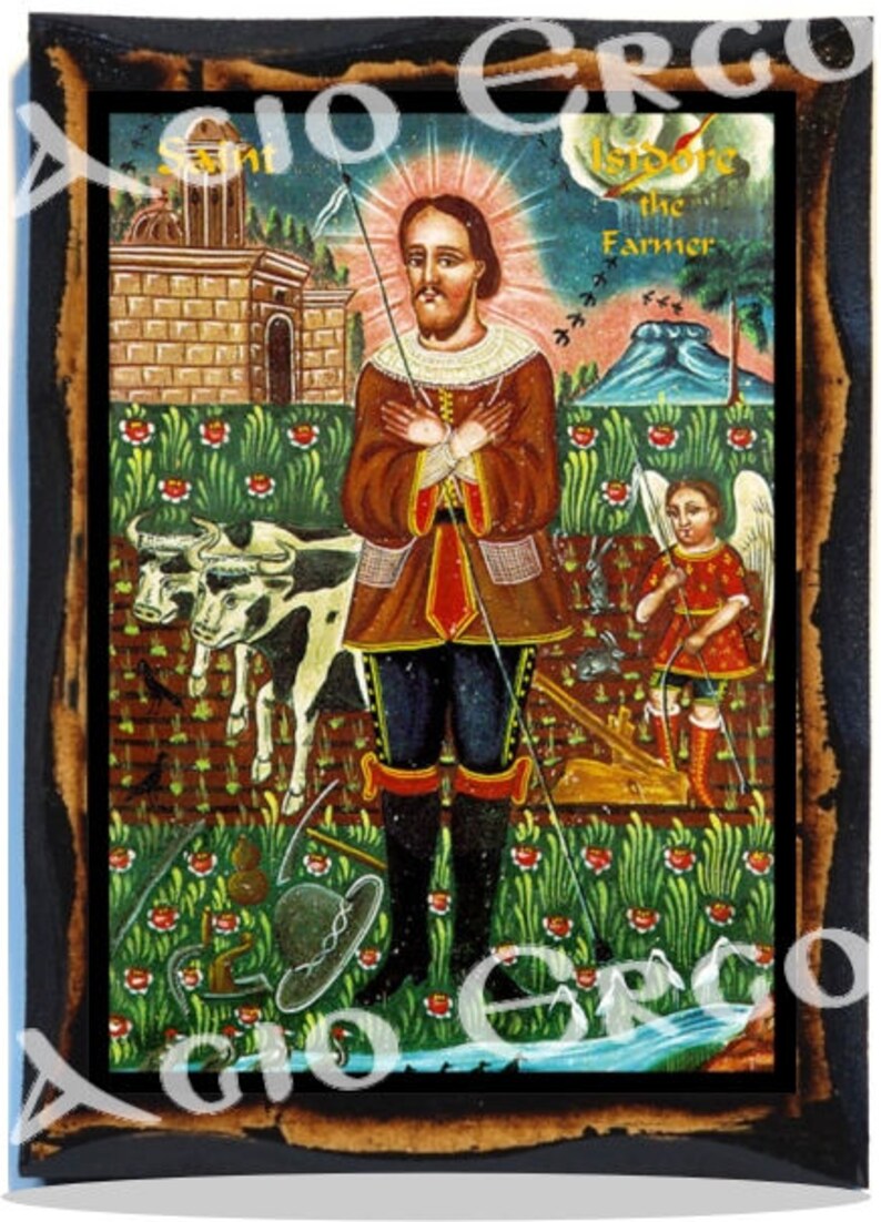 Saint Isidore the Farmer Saint Isidore the Farm Labourer Etsy