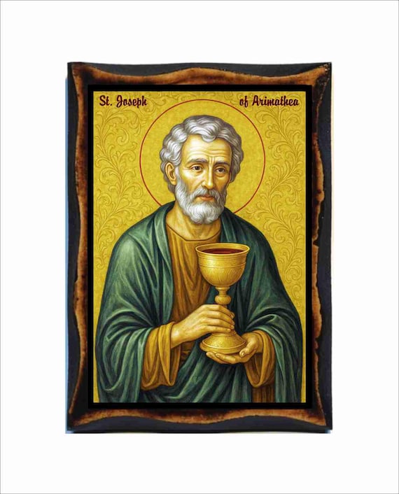 Joseph of Arimathea - Byzantine Icon - Catholic Holy Card on