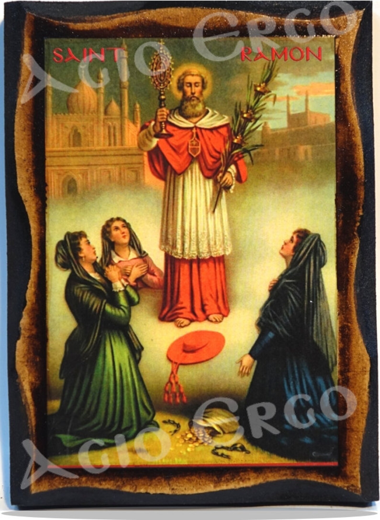 Saint Raymond Nonnatus Catholic Christian Icon on Wood Etsy