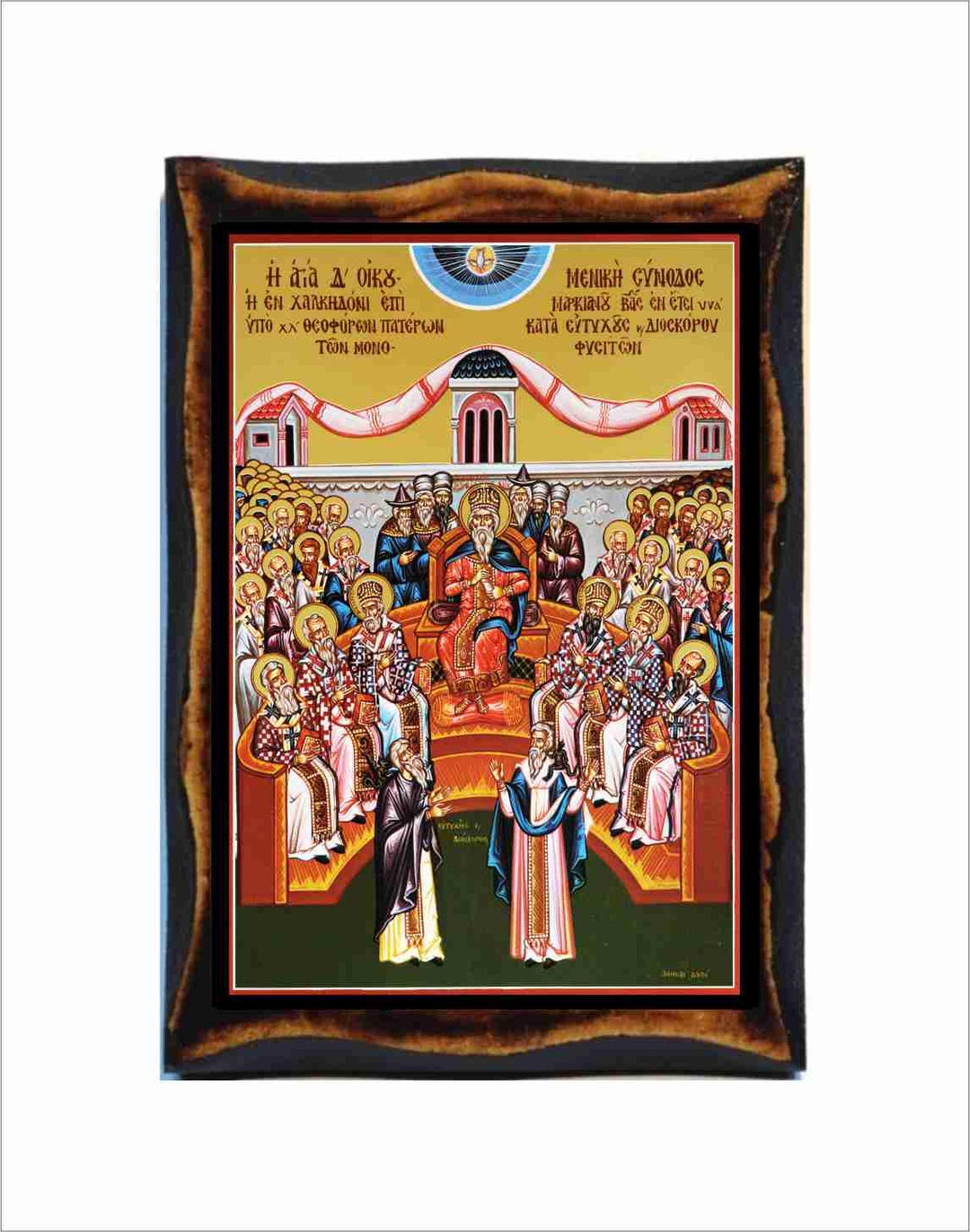 Council of Chalcedon - Byzantine Art - Catholic Holy Card on Handmade ...