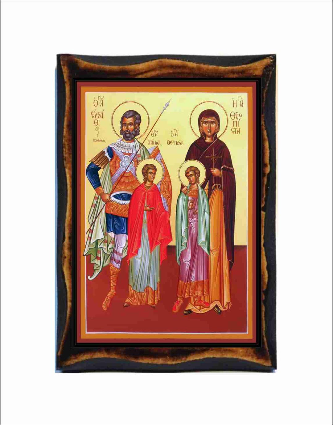 Saint Eustathius Icon - Byzantine Art - Orthodox Catholic Holy Card on ...