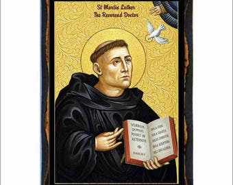 Martin Luther Reformer Icon – Christian Religious Portrait – Protestant Reformation Wall Art