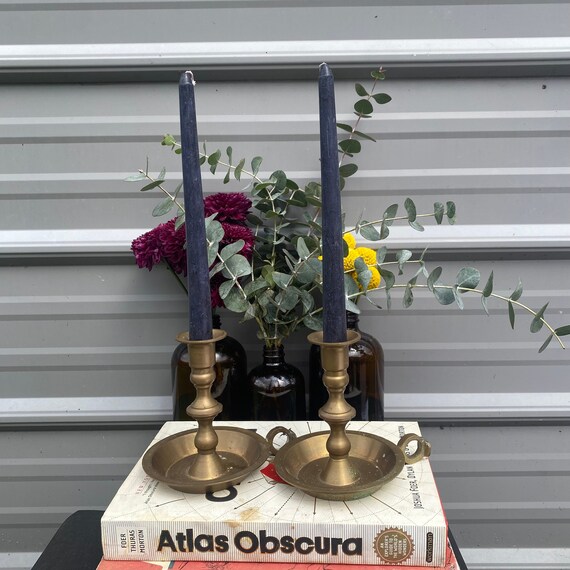 Antique Chamber Candle Holder Vintage Candlestick Holder Etsy