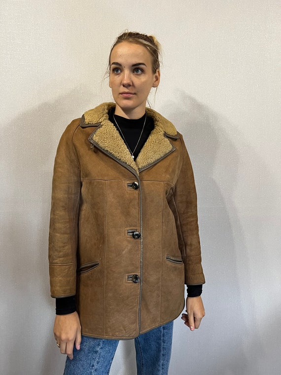 Vintage shearling jacket clearance womens